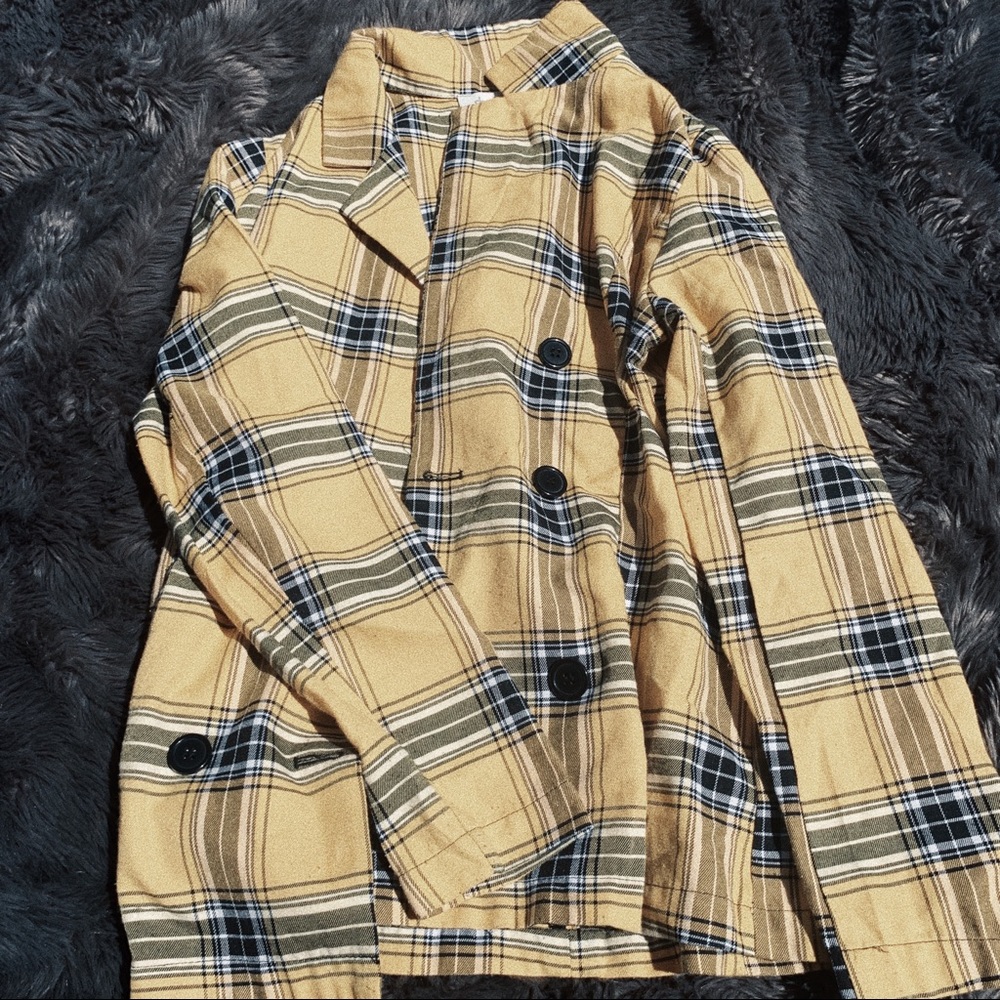 Yellow Plaid Jacket